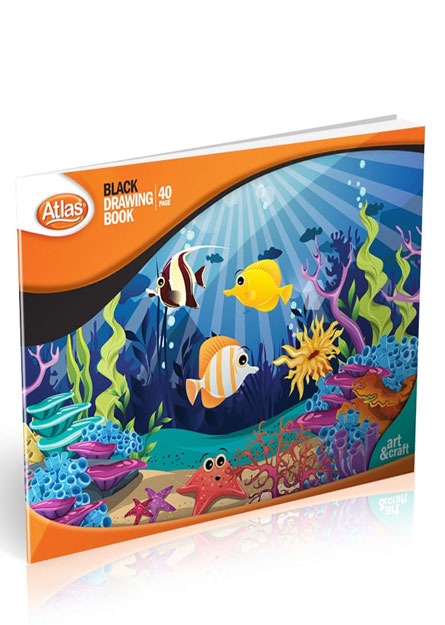 A4 40PGS BLACK DRAWING BOOK SMALL